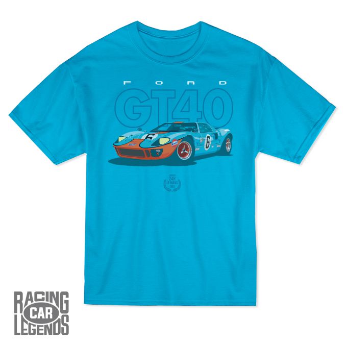 Camiseta Ford GT40 Gulf Azul