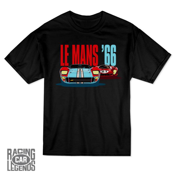 Camiseta Le Mans 66 Ford Vs Ferrari Negra
